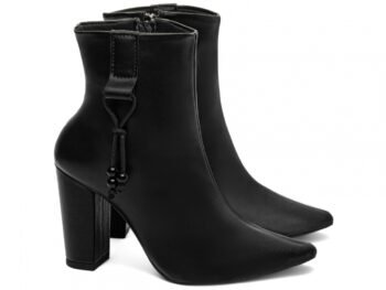 Bota Cano Curto Preto Salto Quadrado Grosso Torricella AVS 65-14A
