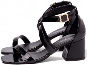 Sandália Salto Bloco Grosso Baixo Numeração Especial Tamanho Grande