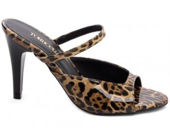 Sandália Tamanco Feminino Salto Fino Estampado AVS 301.35A