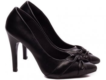 Sapato Scarpin Bico Fino Salto Alto Preto AVS 9200-113A