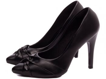 Sapato Scarpin Bico Fino Salto Alto Preto AVS 9200-113A