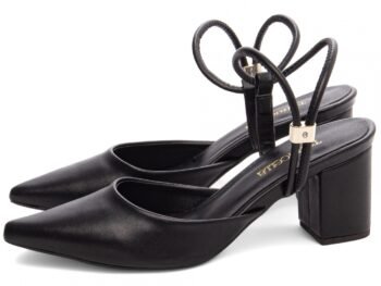 Sapato Scarpin Saltinho Baixo Bico Fino Preto Torricella AVS 600.06A