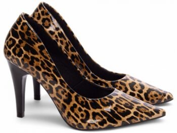 Sapato Scarpin Salto Alto Bico Fino Estampado Torricella AVS 65-02G