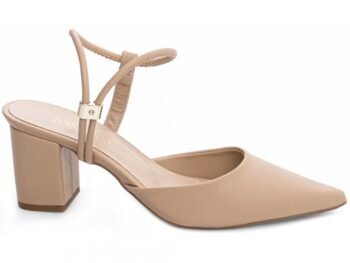 Sapato Scarpin Salto Baixo Bico Fino Bege Torricella AVS 600.06B