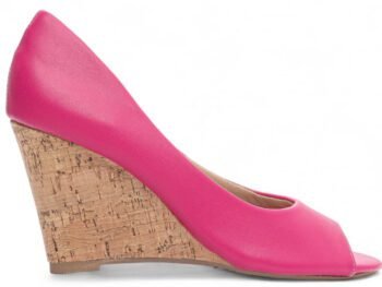 Anabela Plataforma Cunha Sandalia Feminina Pink AVS 105H