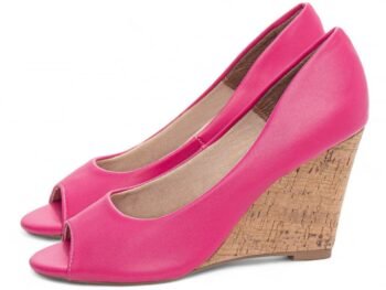 Anabela Plataforma Cunha Sandalia Feminina Pink AVS 105H