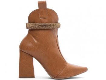 Bota Bico Fino Cano Médio Bico Fino Salto Grosso AVS 67070B