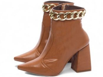 Bota Bico Fino Cano Médio Salto Grosso