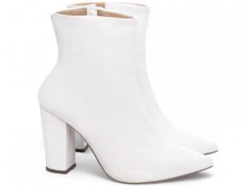 Bota Cano Curto Brancao Salto Quadrado Grosso AVS 65-04B