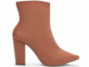 Bota Cano Curto Caramelo Salto Quadrado Grosso AVS 65-04C