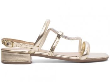 Sandália Feminina Salto Baixo Ouro Light Torricella AVS 1.005D