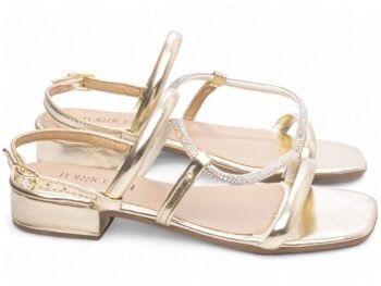 Sandália Feminina Salto Baixo Ouro Light Torricella AVS 1.005D