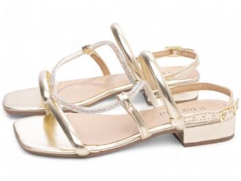 Sandália Feminina Salto Baixo Ouro Light Torricella AVS 1.005D