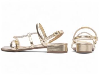 Sandália Feminina Salto Baixo Ouro Light Torricella AVS 1.005D