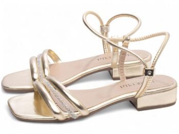 Sandália Feminina Salto Baixo Ouro Torricella AVS 1.003D