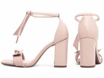 Sandália Feminina Nude Salto Grosso Casual Luxo AVS FST025B