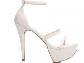 Sandália Meia Pata Feminina Salto Fino Off White Torricella AVS 1.204B