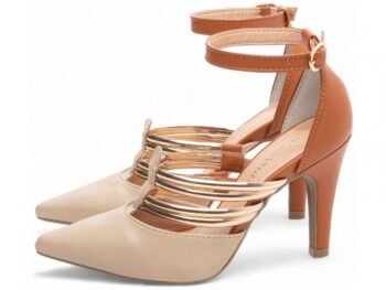 Sandália Scarpin Bege Noiva Sapato Salto Torricella AVS 66082D