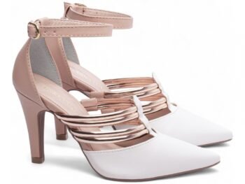 Sandália Scarpin Branco Noiva Sapato Salto Médio Torricella AVS 66082A