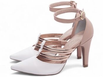 Sandália Scarpin Branco Noiva Sapato Salto Médio Torricella AVS 66082A