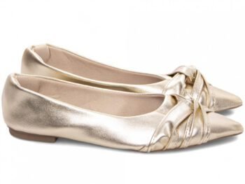 Sapatilha Feminina Bico Fino Ouro Ligth Torricella AVS 147A