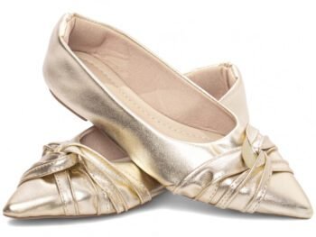 Sapatilha Feminina Bico Fino Ouro Ligth Torricella AVS 147A