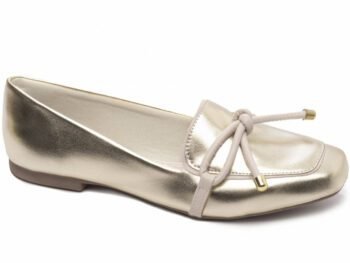 Sapatilha Mocassim Rasteiro Dourado Light Torricella AVS 456.012F