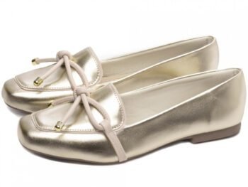 Sapatilha Mocassim Rasteiro Dourado Light Torricella AVS 456.012F