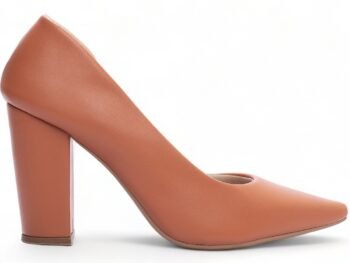 Sapato Scarpin Abertura Lateral Salto Alto Grosso AVS 65-05E