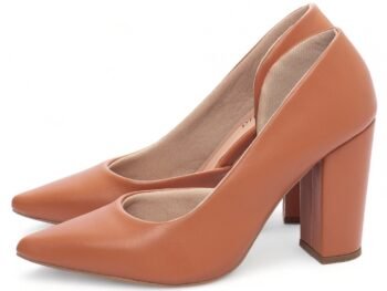 Sapato Scarpin Abertura Lateral Salto Alto Grosso AVS 65-05E