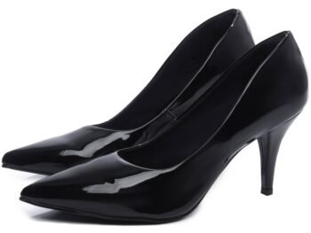 Sapato Scarpin Salto Fino Verniz Preto 8000-02A_AR
