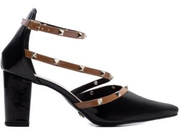 Sapato Scarpin Salto Fivela Pirâmides Torricella AVS 8000-06B_AR