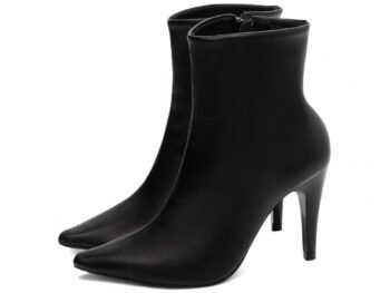 Bota Cano Curto Salto Fino Alto Preto Torricella AVS 65-17A