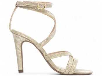 Sandália Feminina Ouro Salto Alto Fino Torricella AVS 301.34B