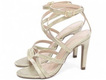 Sandália Feminina Ouro Salto Alto Fino Torricella AVS 301.34B