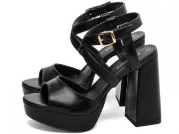 Sandália Meia Pata Feminina Salto alto grosso Torricella AVS K1003A