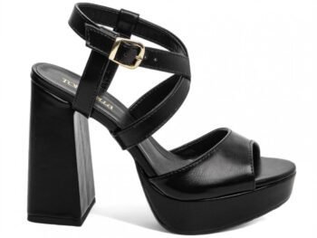 Sandália Meia Pata Feminina Salto alto grosso Torricella AVS K1003A