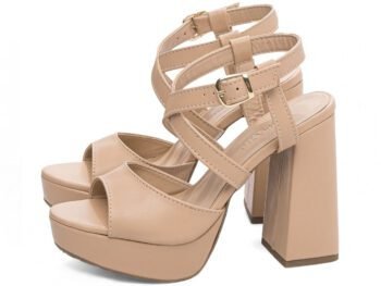 Sandália Meia Pata Feminina Salto alto grosso Torricella AVS K1003B