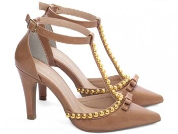 Sapato Scarpin Salto Alto Bico Fino Caramelo Torricella AVS 66080B