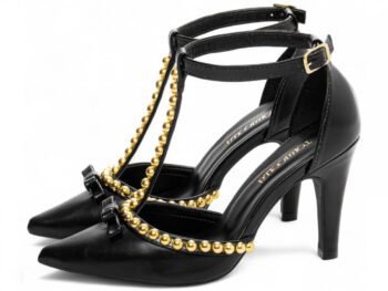 Sapato Scarpin Salto Alto Bico Fino Preto Torricella AVS 66080A