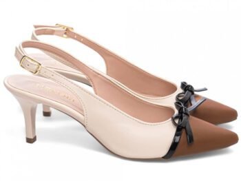 Sapato Scarpin Salto Fino Médio Laço Verniz Preto Torricella AVS 600.19A