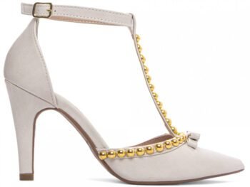 Sapato Scarpin Salto Fino Médio Off White Torricella AVS 66080C