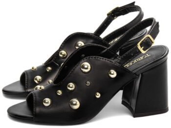 Sandália Ankle Boot Feminina Salto Bloco Grosso Preto Torricella AVS 778A