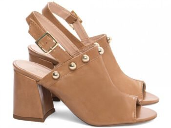 Sandália Ankle Boot Feminina Slato Bloco Grosso Caramelo Torricella AVS 776B