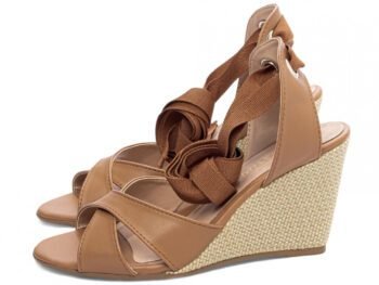 Sandália Plataforma de Cunha Anabela Caramelo Torricella AVS 4072B