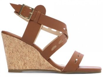 Sandália Plataforma de Cunha Anabela Feminina Caramelo Torricella AVS 4066B