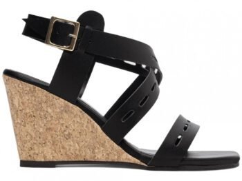 Sandália Plataforma de Cunha Anabela Feminina Preto Torricella AVS 4066A