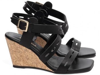 Sandália Plataforma de Cunha Anabela Feminina Preto Torricella AVS 4066A