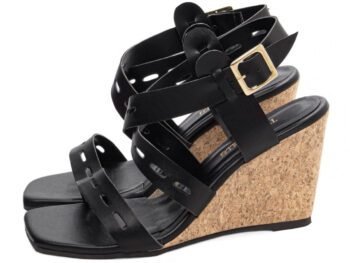 Sandália Plataforma de Cunha Anabela Feminina Preto Torricella AVS 4066A