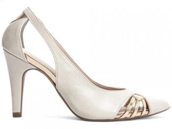 Sapato Scarpin Salto Fino Médio Speechio Ouro Light Torricella AVS 68007C